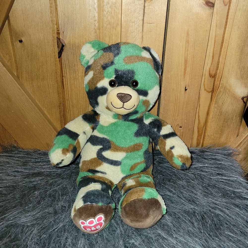 Build A Bear Plush Camo Teddy Bear  Camouflage